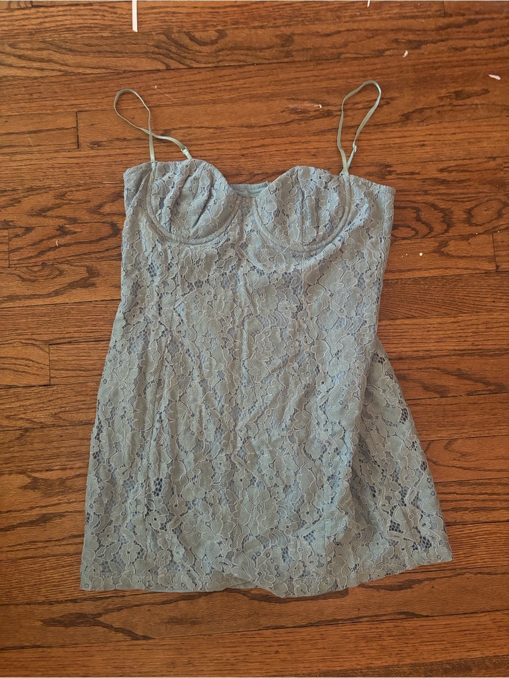 Princess Polly Light Blue Lace Mini Dress